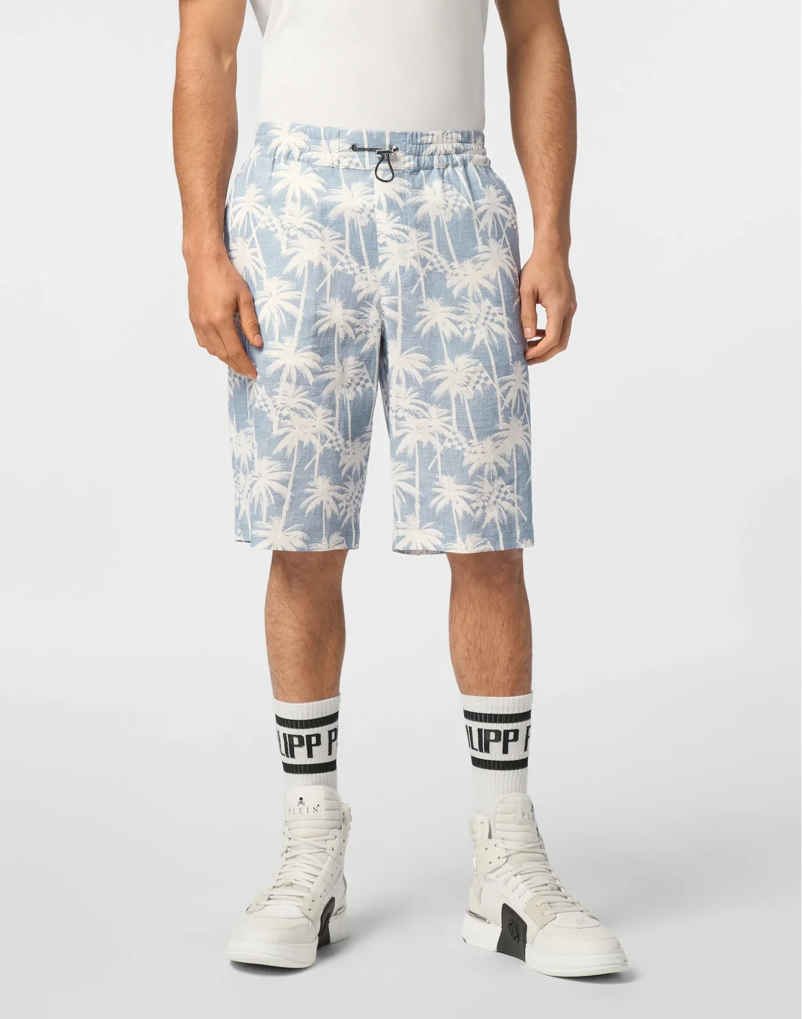 Short Trousers Cool Kid Fit Chambray Printed, цвет: Голубой