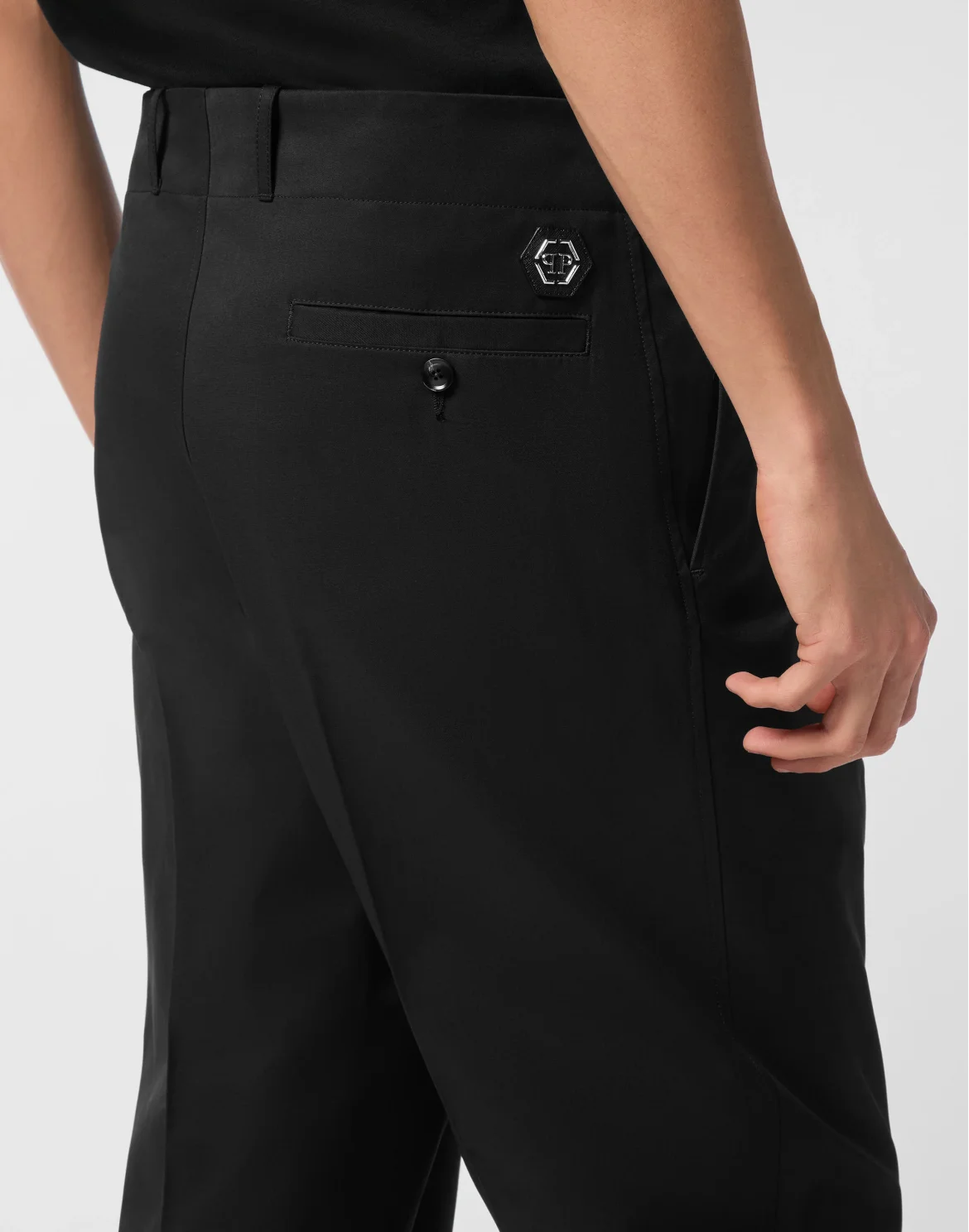 Wool Trousers Chinos Classic Fit, цвет: Черный