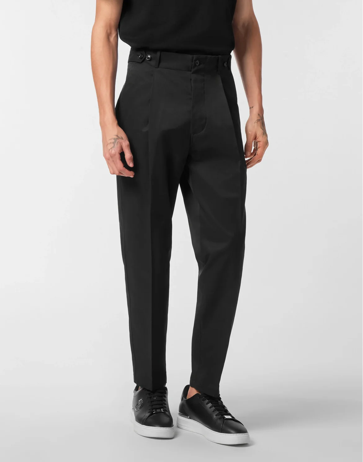 Wool Trousers Chinos Classic Fit, цвет: Черный