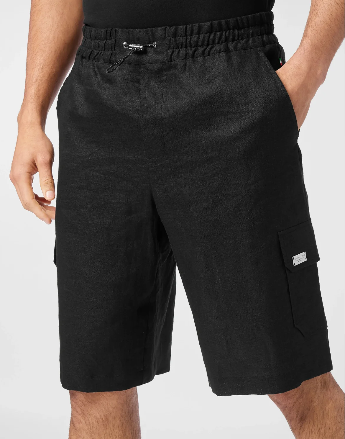 Linen Short Trousers Coolkid Cargo, цвет: Черный