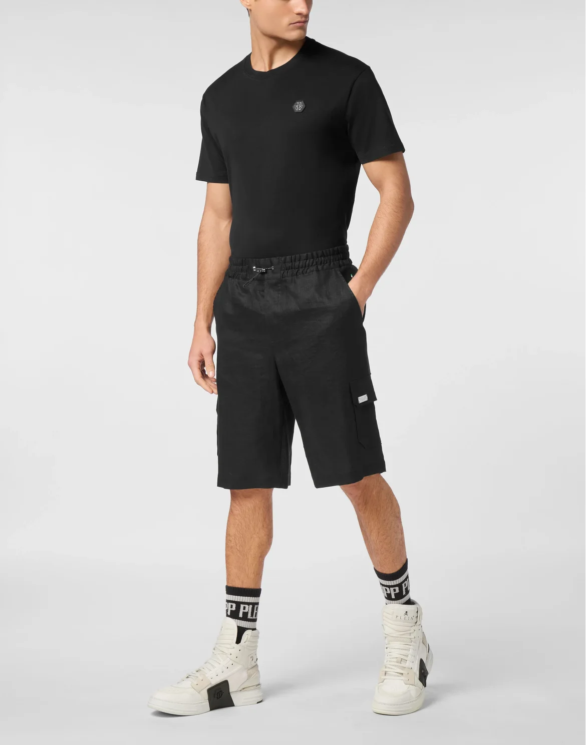 Linen Short Trousers Coolkid Cargo, цвет: Черный