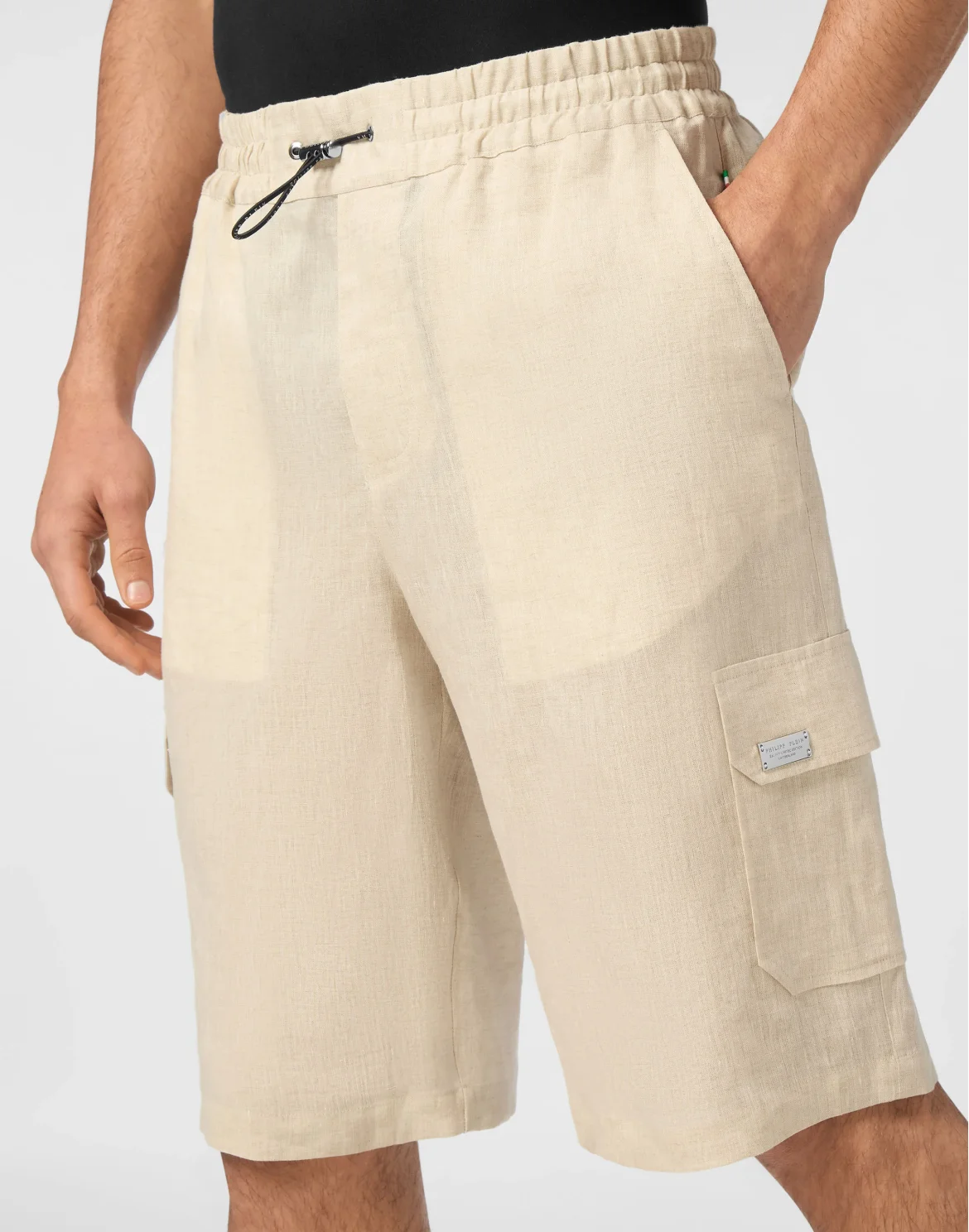 Linen Short Trousers Coolkid Cargo, цвет: Бежевый