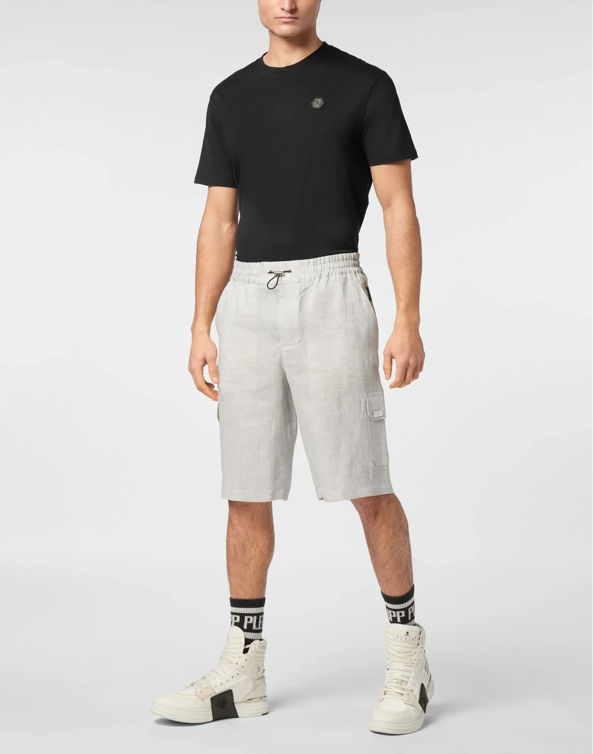 Linen Short Trousers Coolkid Cargo, цвет: Серый