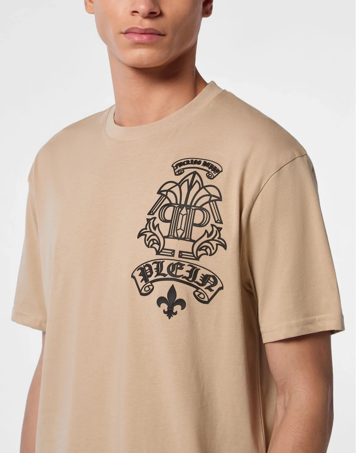 T-shirt Round Neck SS Tattoo, цвет: Бежевый