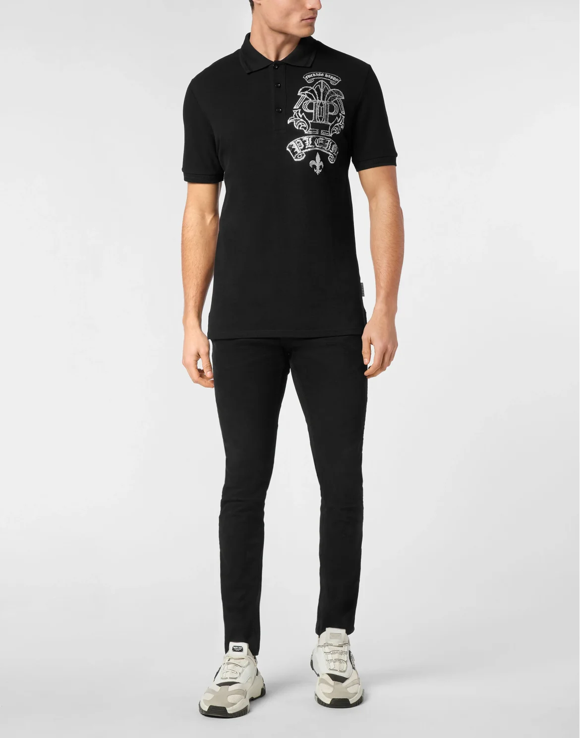 Polo Shirt SS Strass Tattoo, цвет: Черный