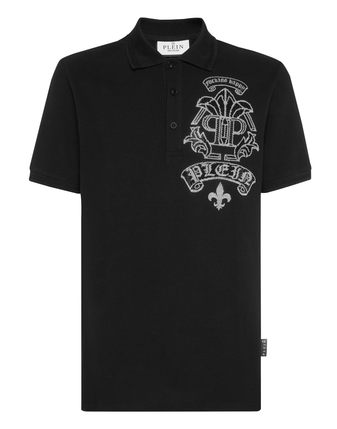 Polo Shirt SS Strass Tattoo, цвет: Черный
