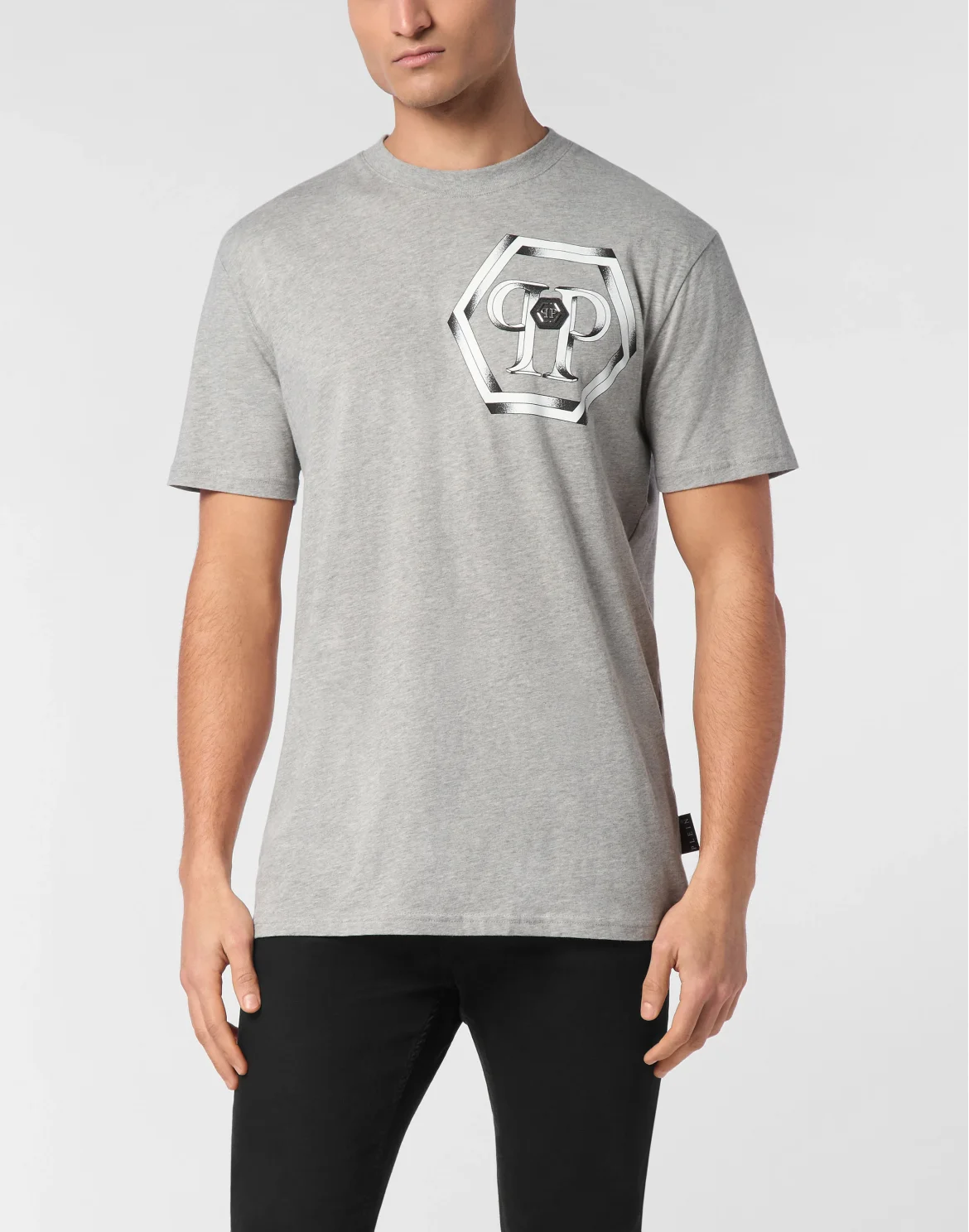 T-shirt Round Neck SS Hexagon, цвет: Серый