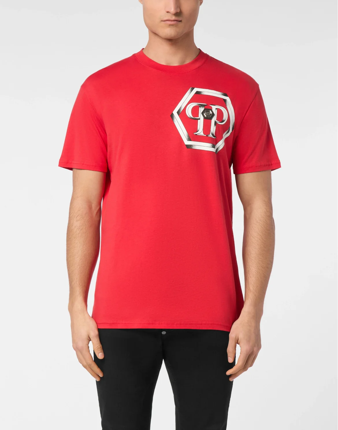 T-shirt Round Neck SS Hexagon, цвет: Красный