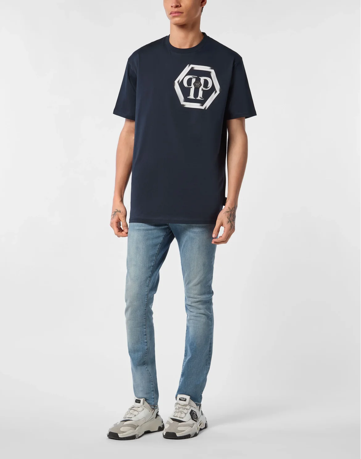T-shirt Round Neck SS Hexagon, цвет: Синий