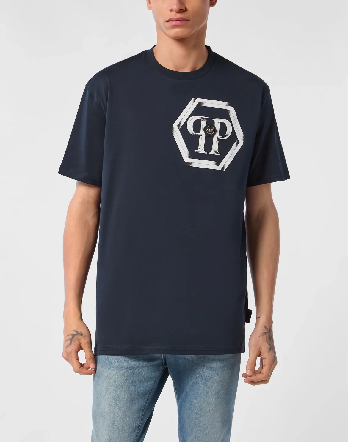 T-shirt Round Neck SS Hexagon, цвет: Синий