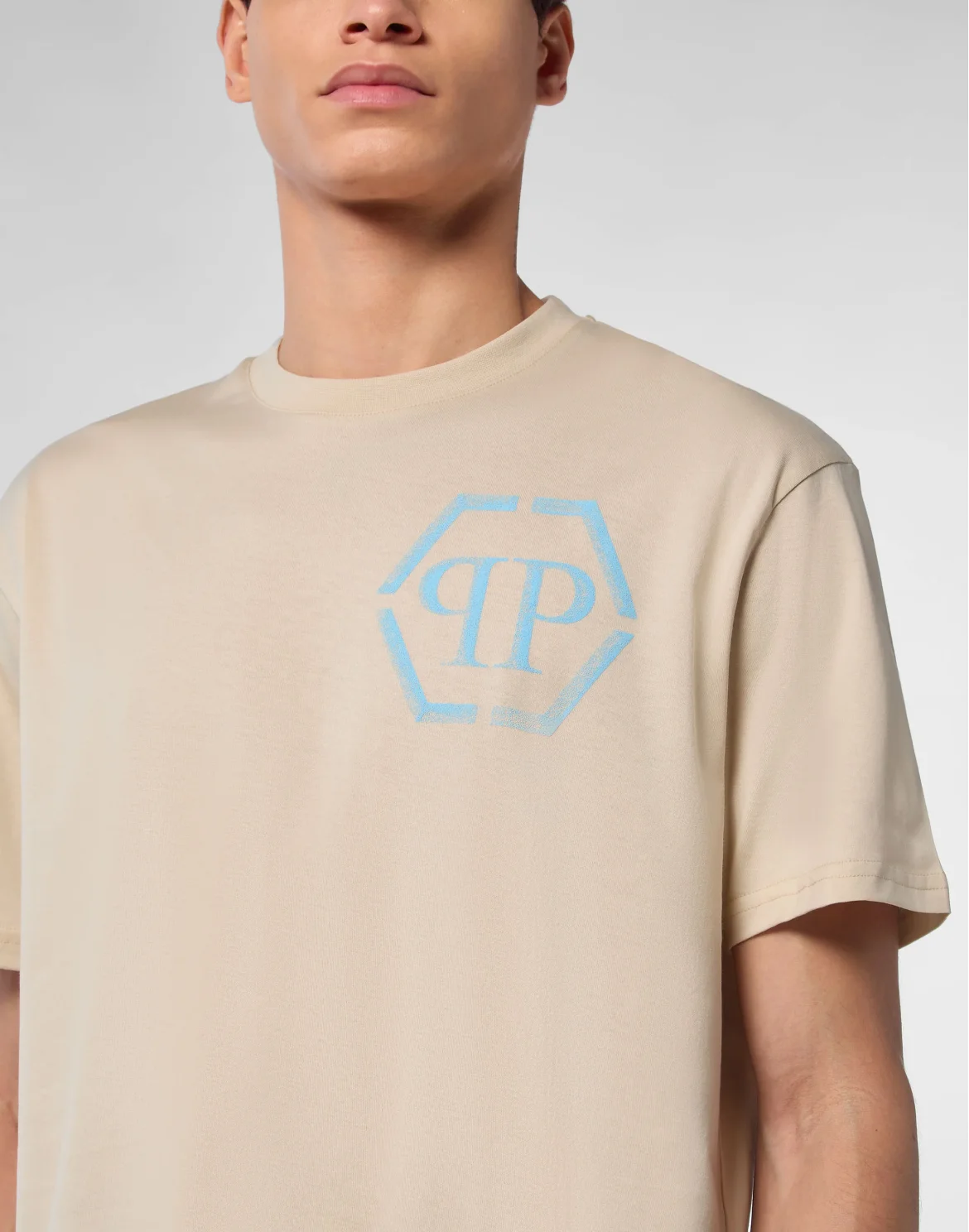 Jersey T-shirt Round Neck SS Hexagon, цвет: Бежевый