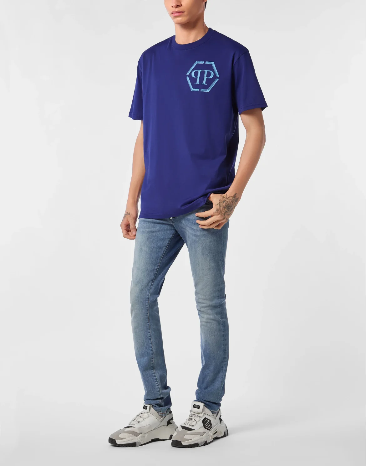 Jersey T-shirt Round Neck SS Hexagon, цвет: Синий