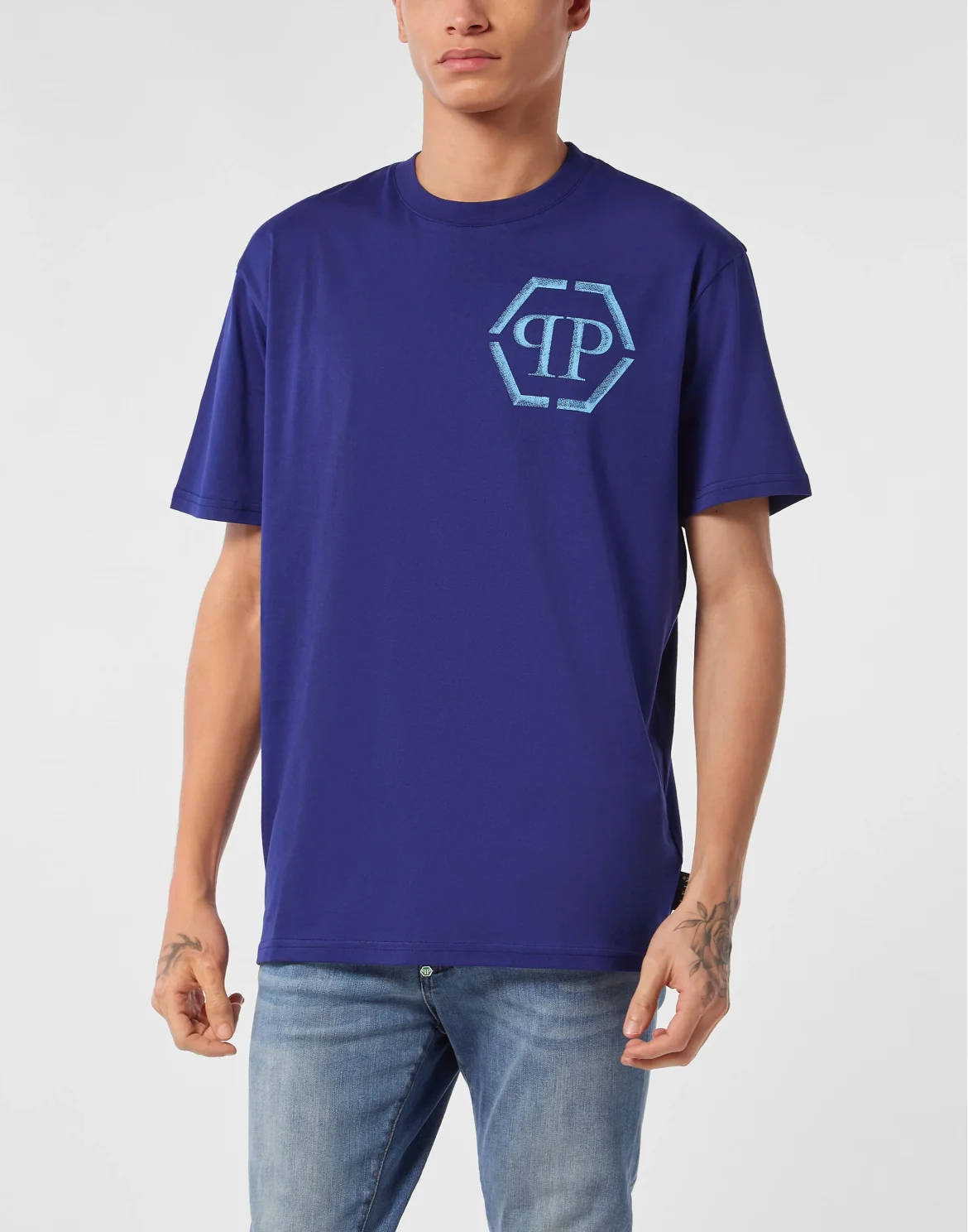 Jersey T-shirt Round Neck SS Hexagon, цвет: Синий