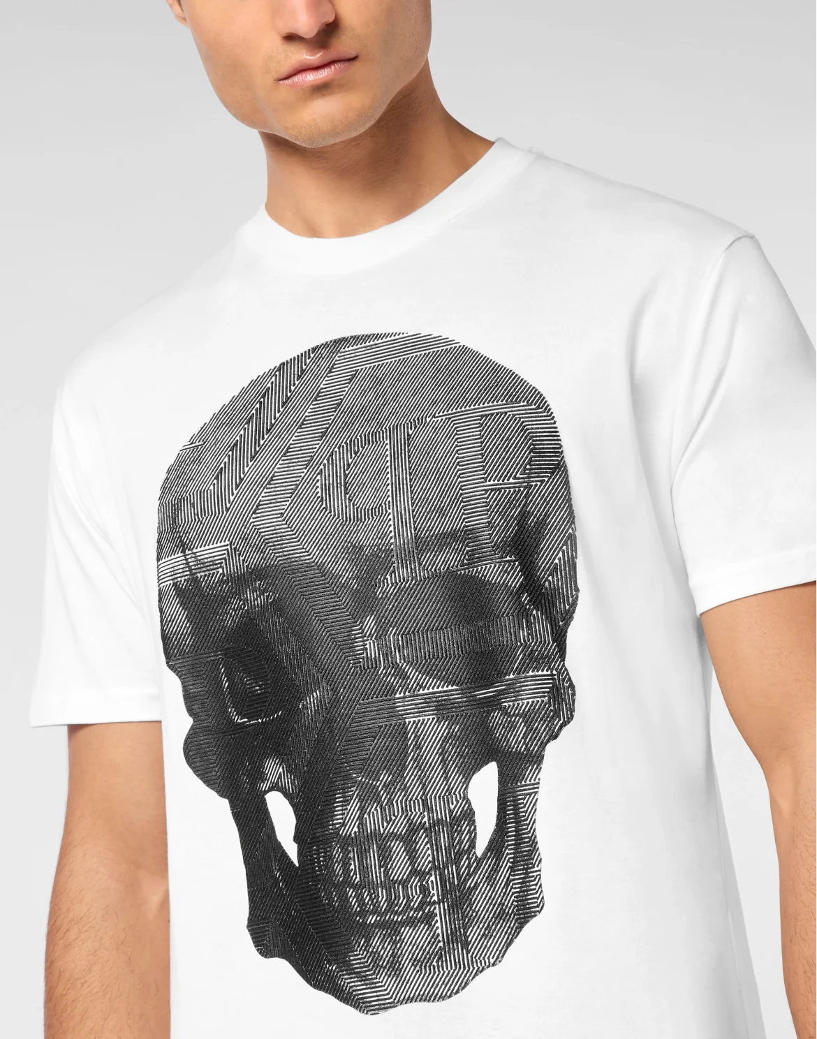 Jersey T-shirt Round Neck SS Skull, цвет: Белый