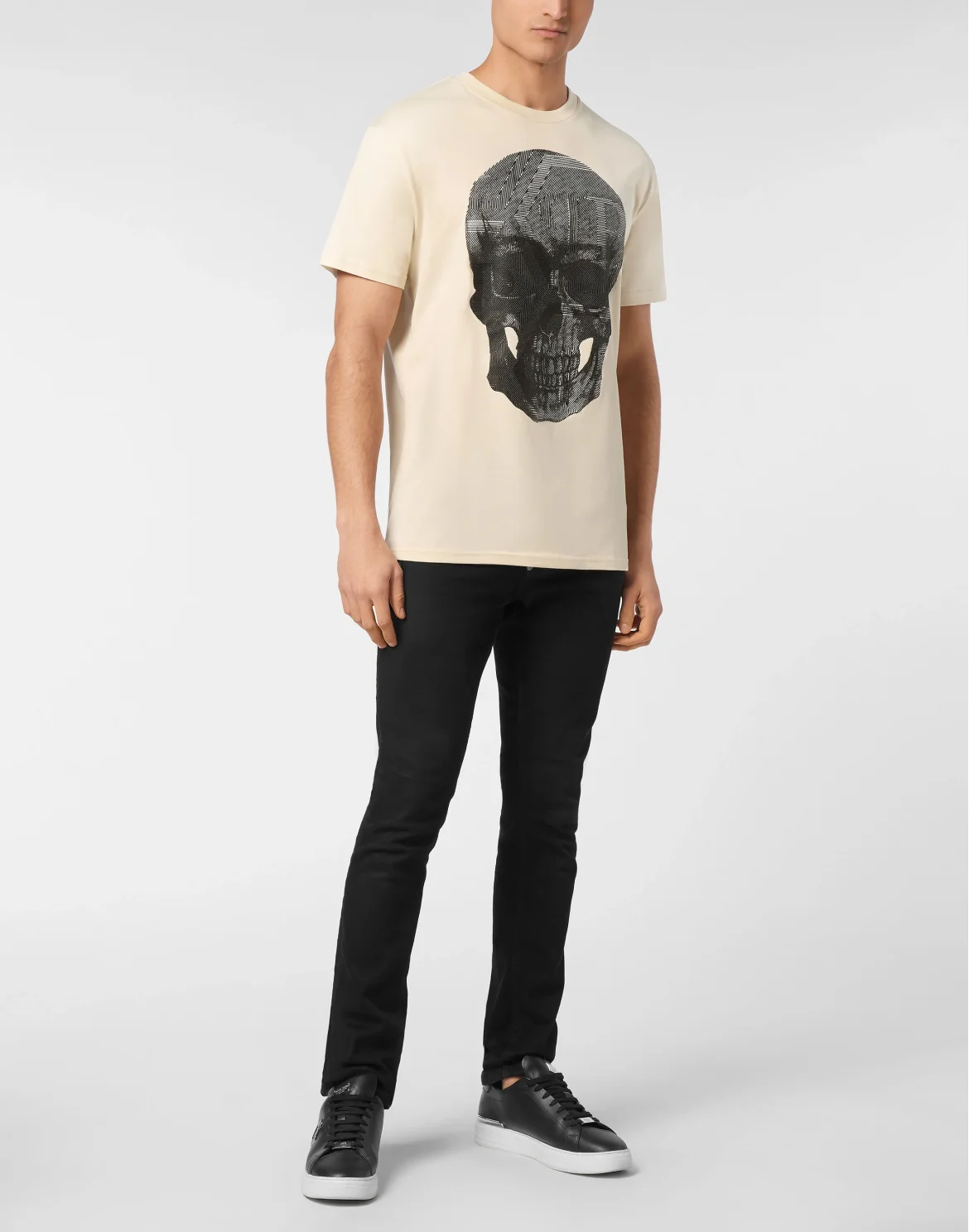 Jersey T-shirt Round Neck SS Skull, цвет: Бежевый