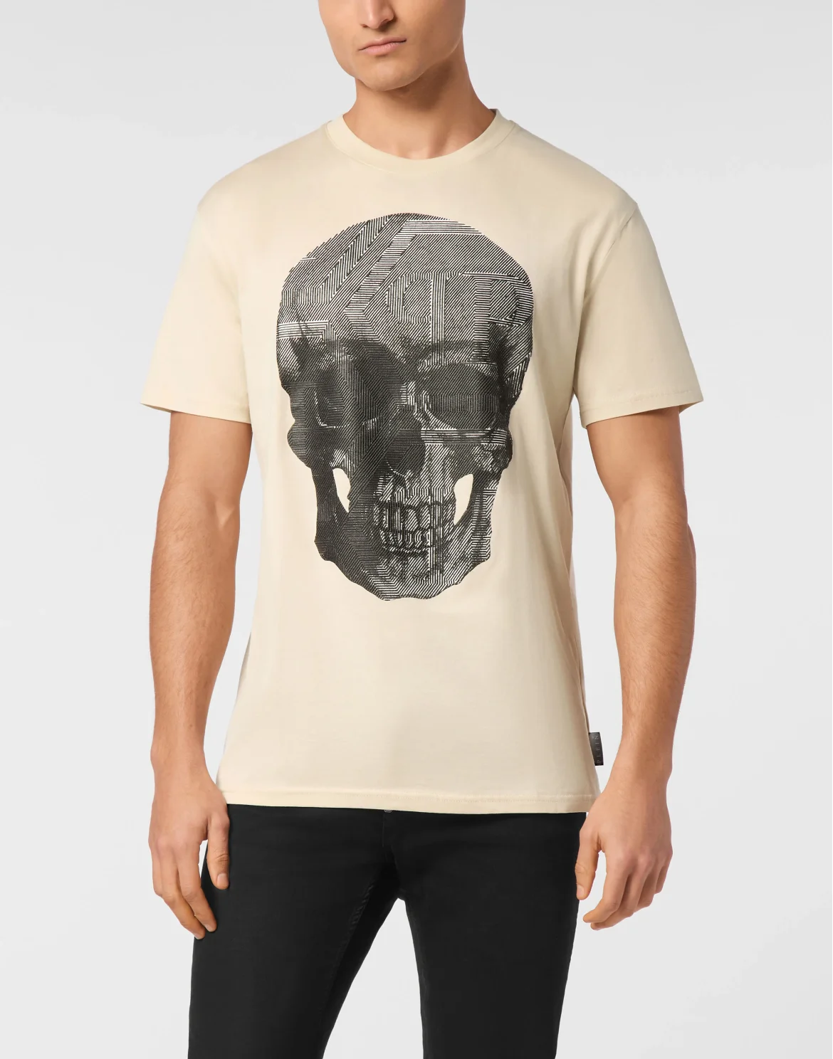 Jersey T-shirt Round Neck SS Skull, цвет: Бежевый