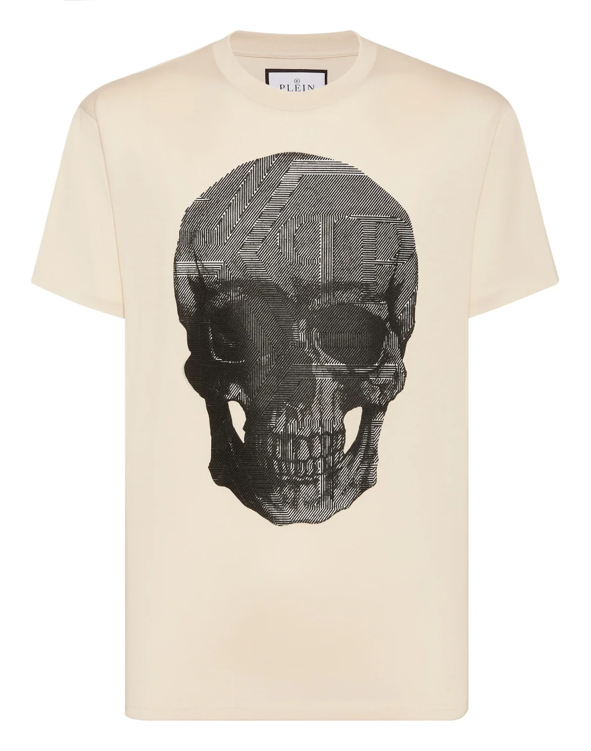 Jersey T-shirt Round Neck SS Skull, цвет: Бежевый