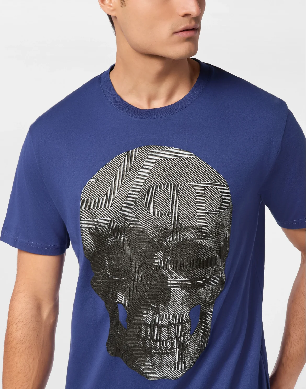 Jersey T-shirt Round Neck SS Skull, цвет: Синий