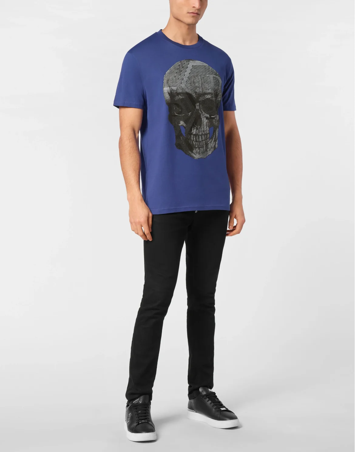 Jersey T-shirt Round Neck SS Skull, цвет: Синий