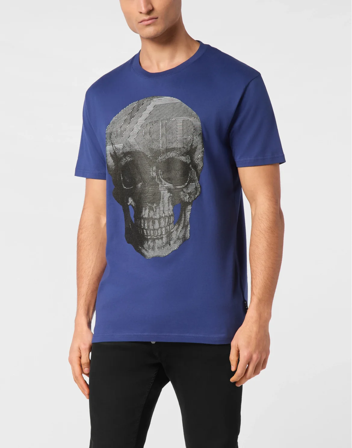 Jersey T-shirt Round Neck SS Skull, цвет: Синий