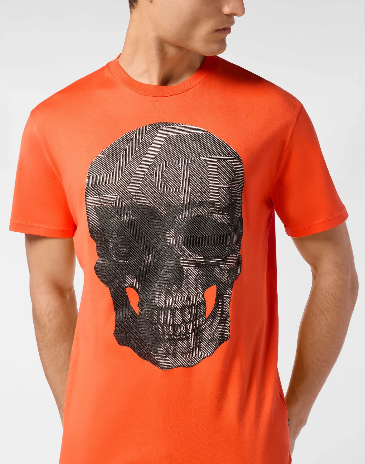 Jersey T-shirt Round Neck SS Skull, цвет: Оранжевый