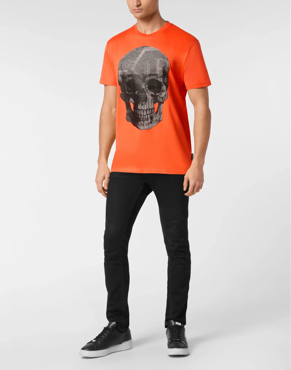 Jersey T-shirt Round Neck SS Skull, цвет: Оранжевый