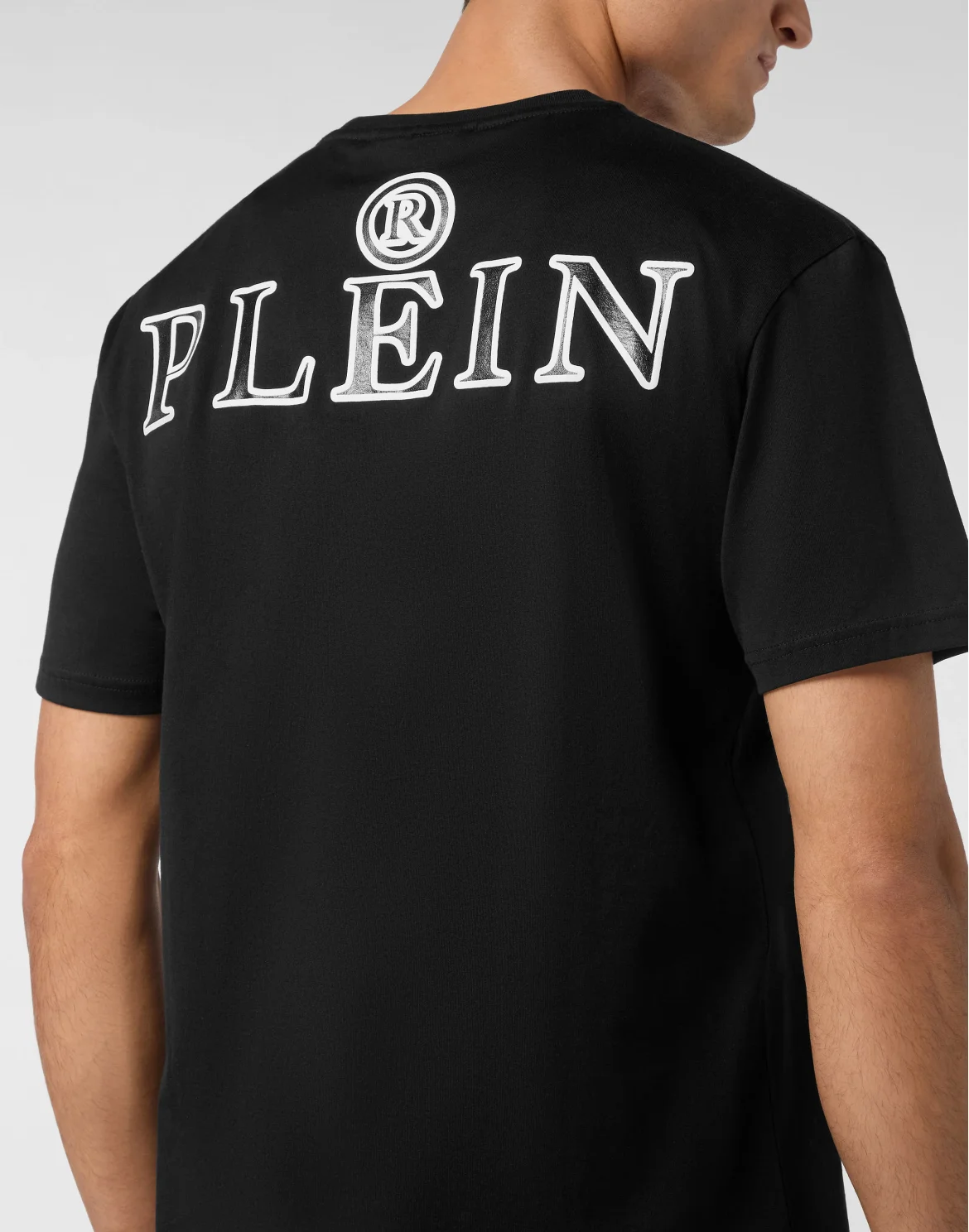Jersey T-shirt Round Neck SS Iconic Plein, цвет: Черный