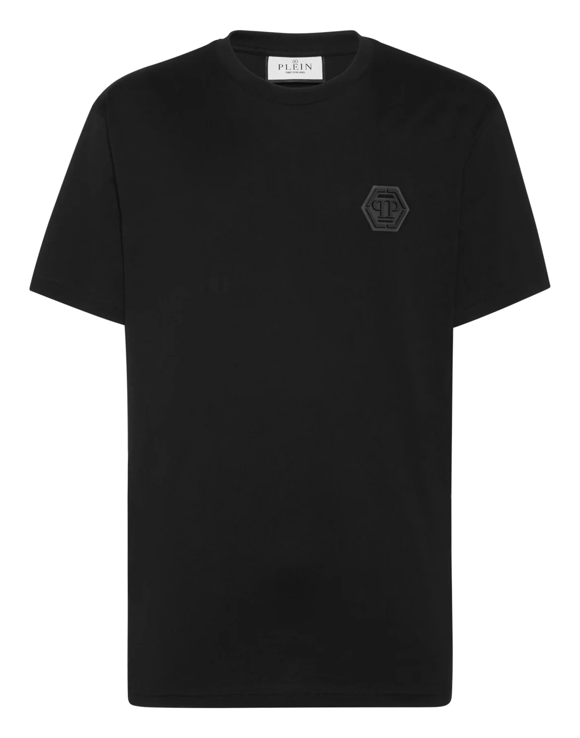 Jersey T-shirt Round Neck SS Iconic Plein, цвет: Черный
