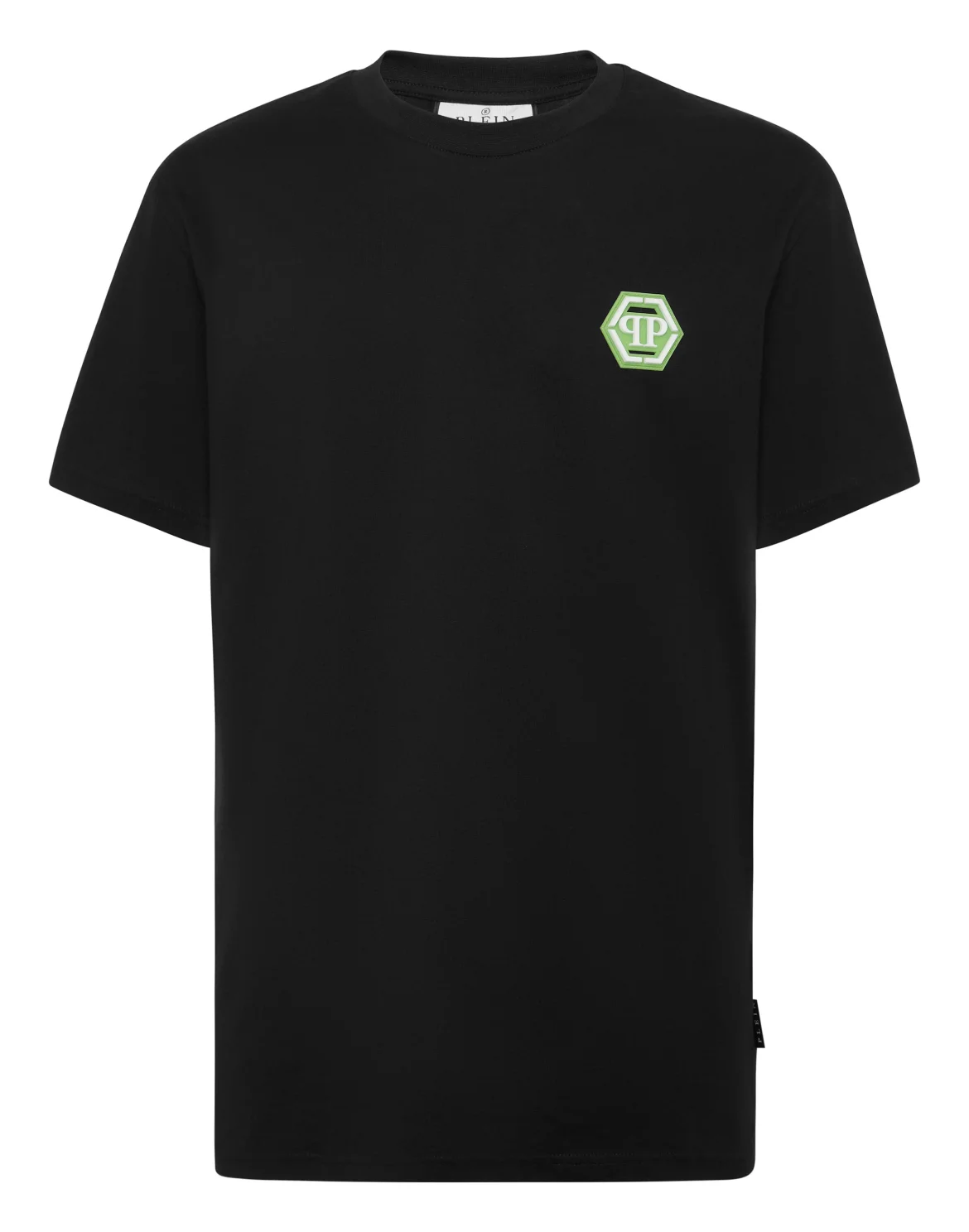 Jersey T-shirt Round Neck SS Iconic Plein, цвет: Черный