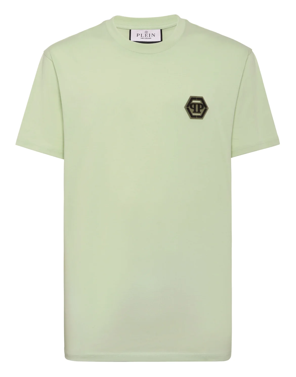 Jersey T-shirt Round Neck SS Iconic Plein, цвет: Зеленый
