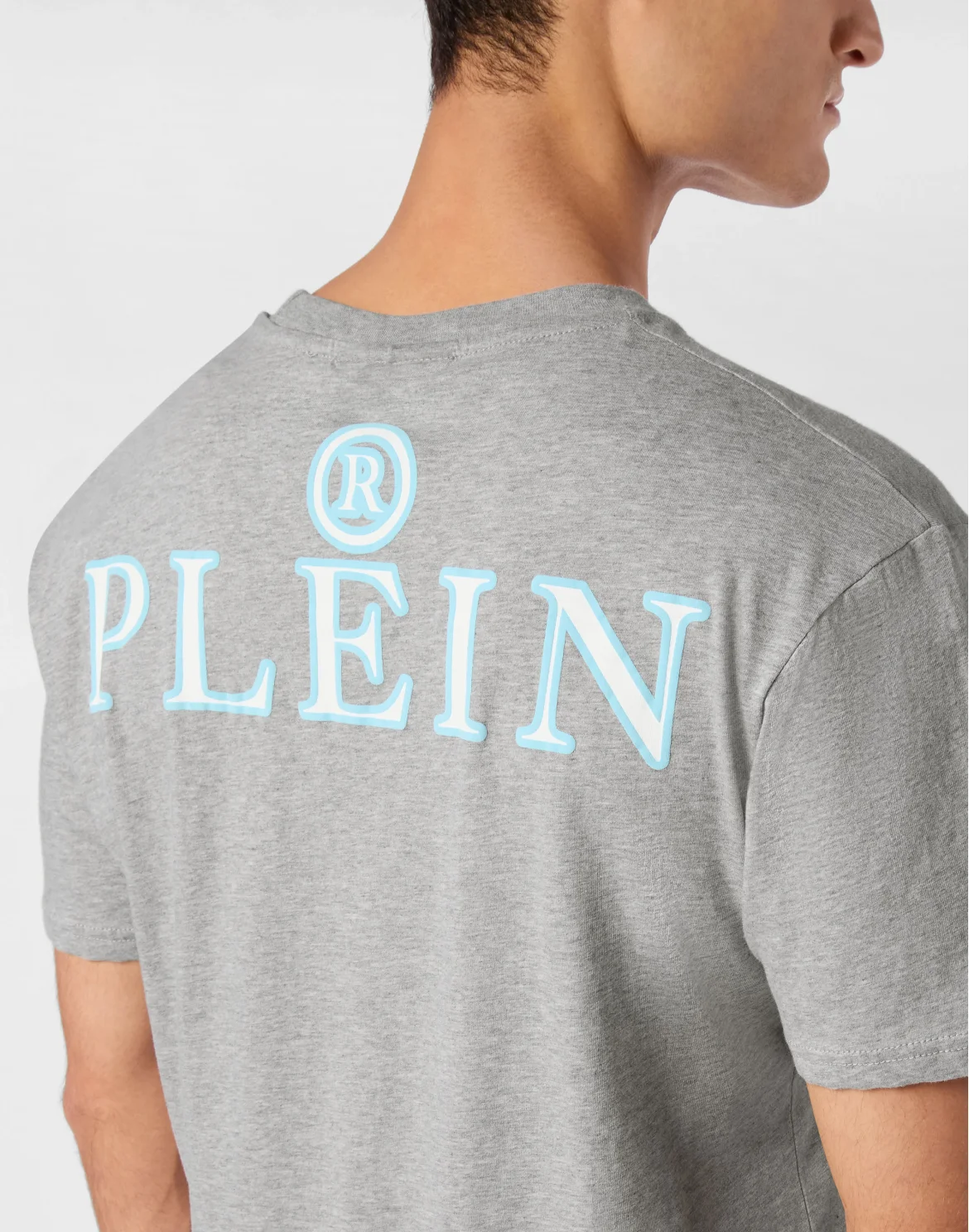 Jersey T-shirt Round Neck SS Iconic Plein, цвет: Серый