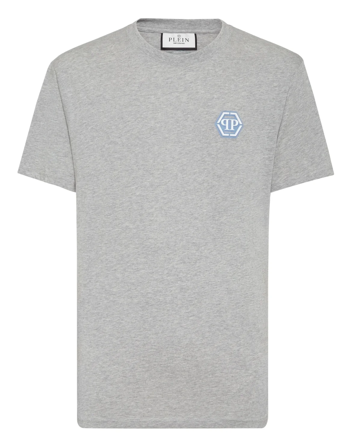 Jersey T-shirt Round Neck SS Iconic Plein, цвет: Серый