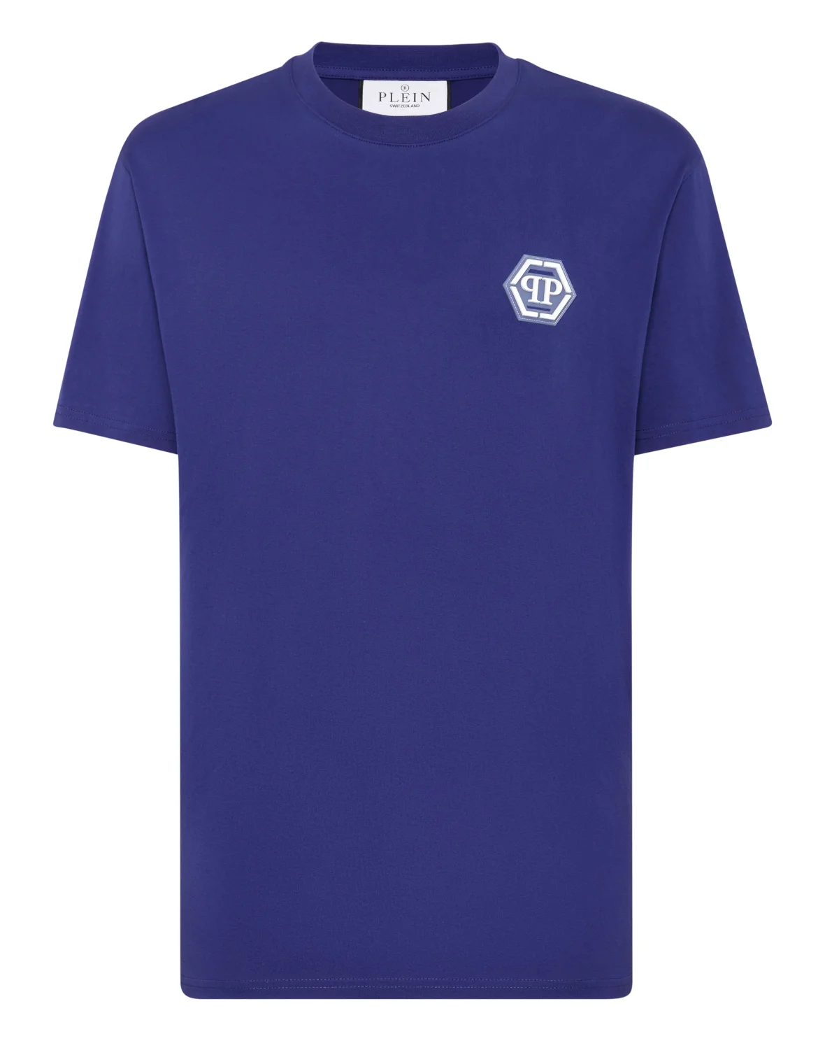 Jersey T-shirt Round Neck SS Iconic Plein, цвет: Синий