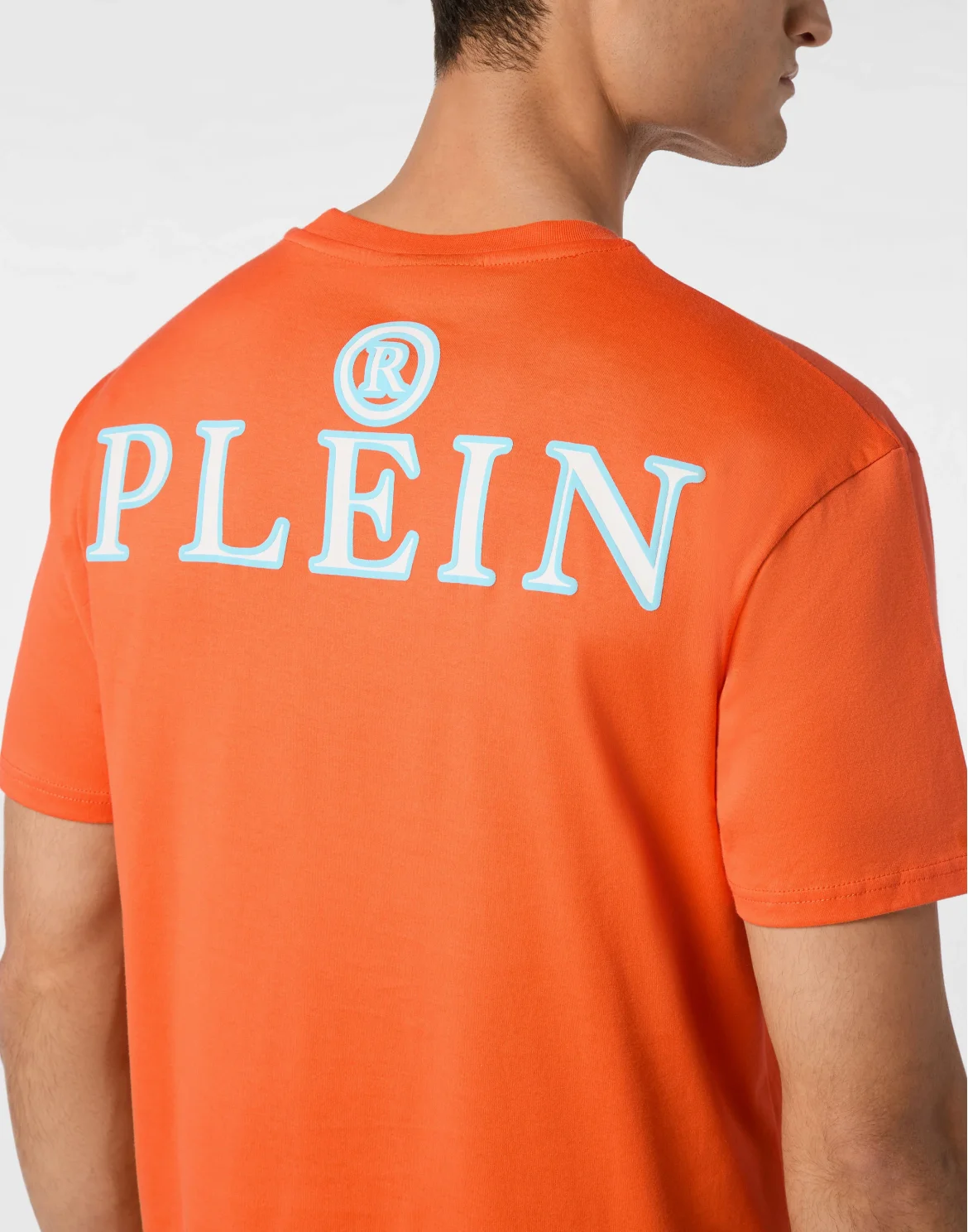 Jersey T-shirt Round Neck SS Iconic Plein, цвет: Оранжевый
