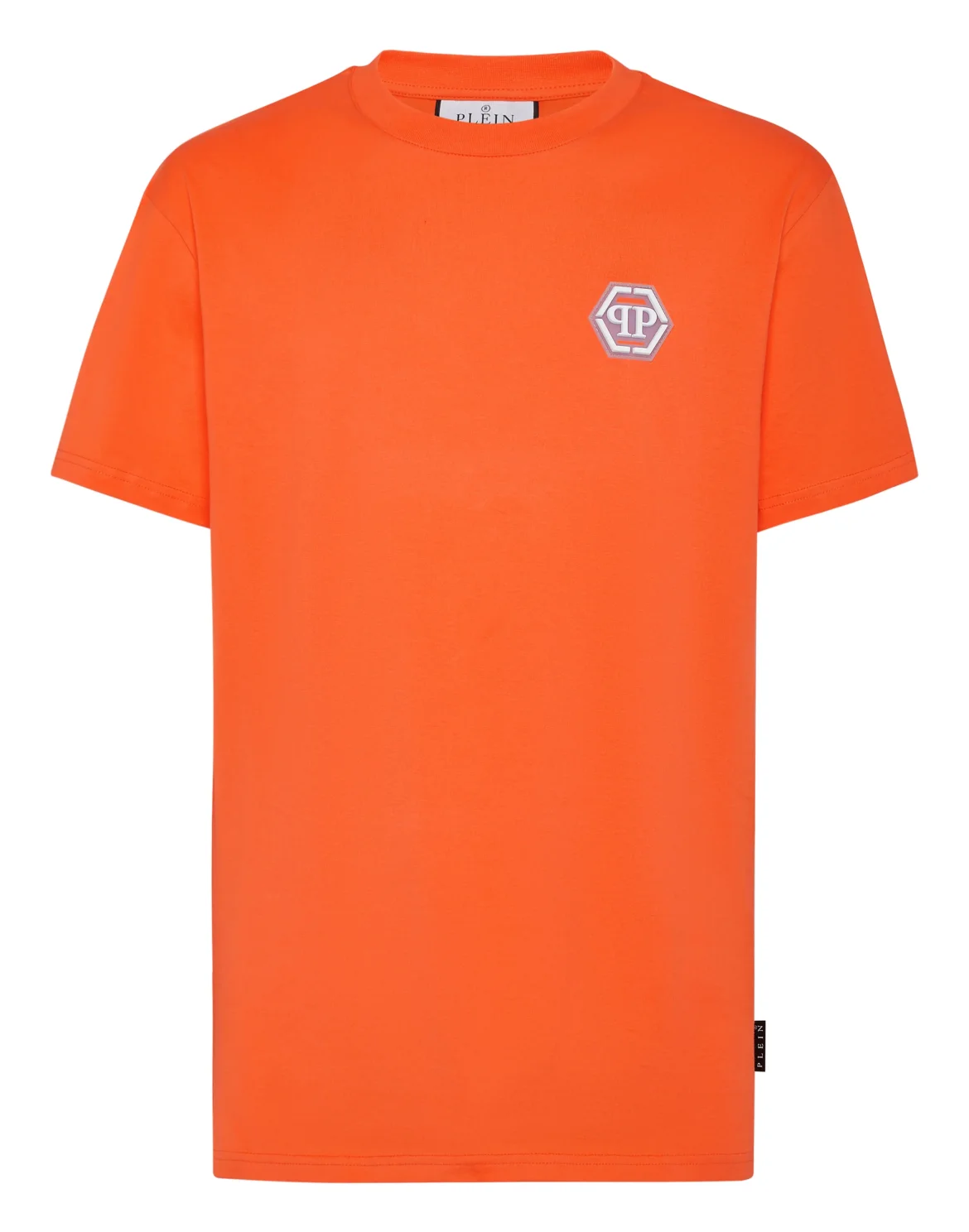 Jersey T-shirt Round Neck SS Iconic Plein, цвет: Оранжевый