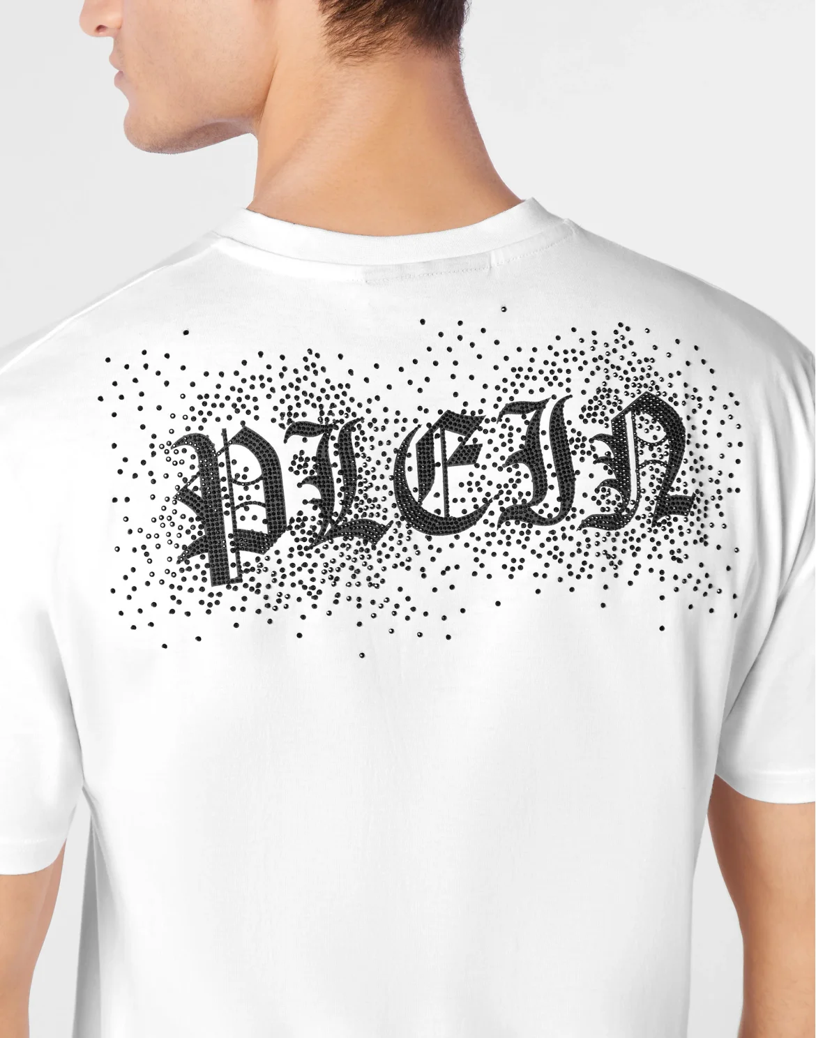 T-shirt Round Neck SS Strass Gothic Plein, цвет: Белый