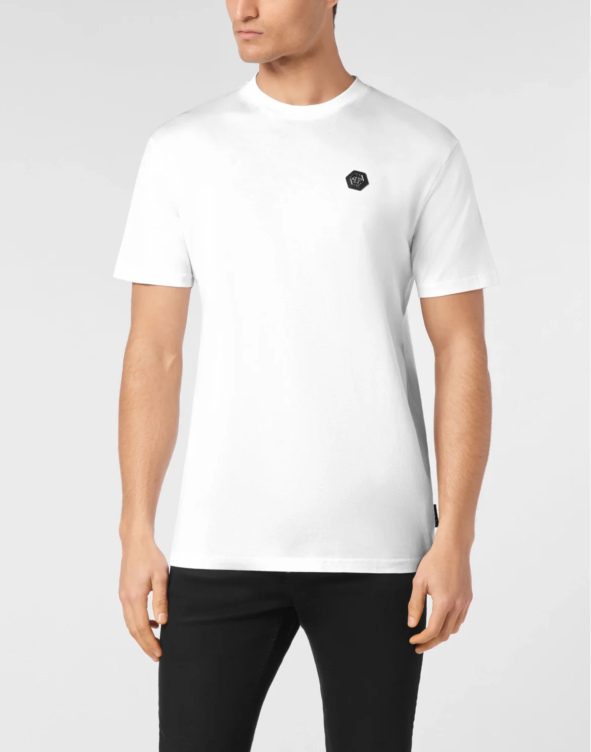 T-shirt Round Neck SS Strass Gothic Plein, цвет: Белый