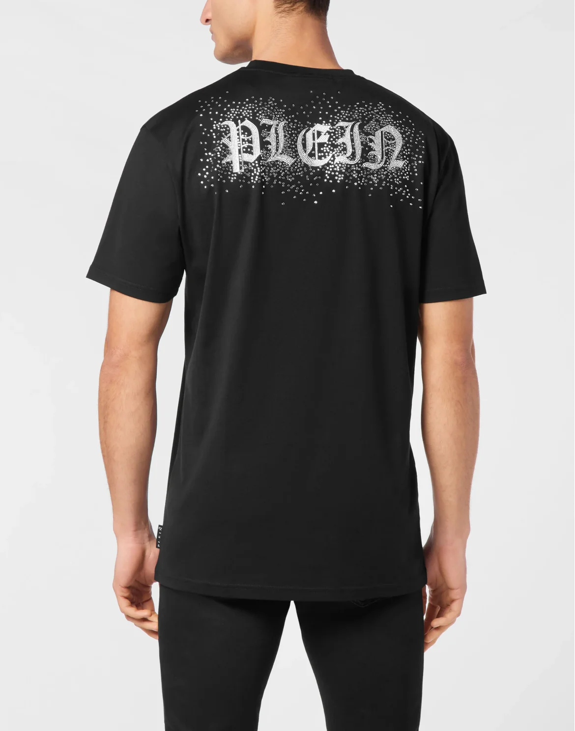 T-shirt Round Neck SS Strass Gothic Plein, цвет: Черный