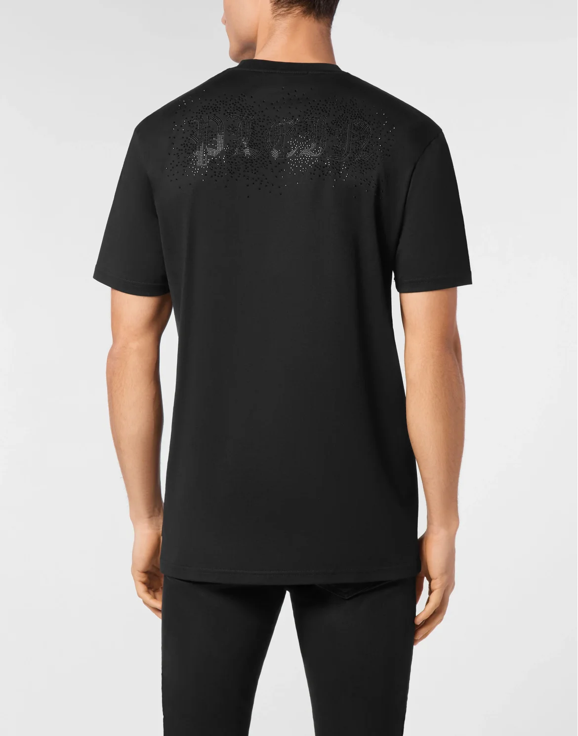 T-shirt Round Neck SS Strass Gothic Plein, цвет: Черный