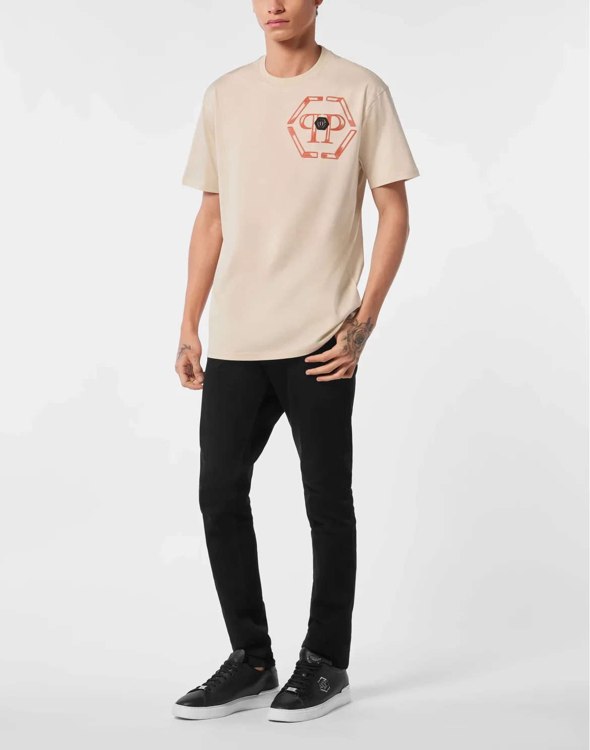 Jersey T-shirt Round Neck SS Hexagon, цвет: Бежевый