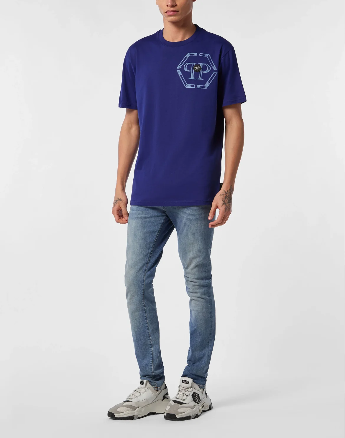 Jersey T-shirt Round Neck SS Hexagon, цвет: Синий