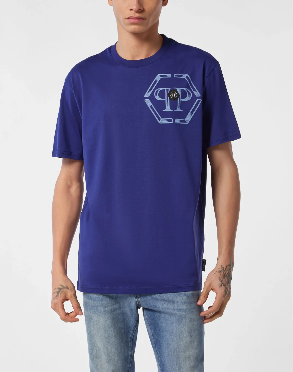 Jersey T-shirt Round Neck SS Hexagon, цвет: Синий