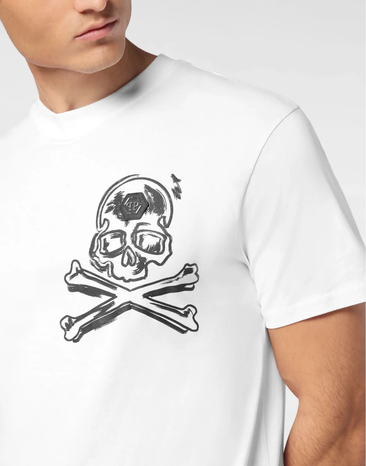 Jersey T-shirt Round Neck SS Skull & Bones, цвет: Белый