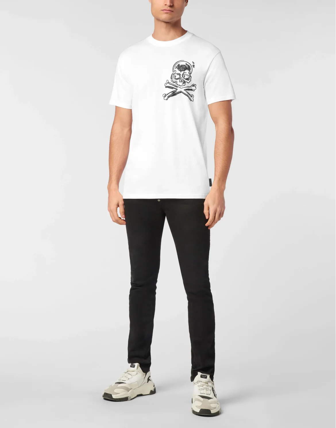 Jersey T-shirt Round Neck SS Skull & Bones, цвет: Белый