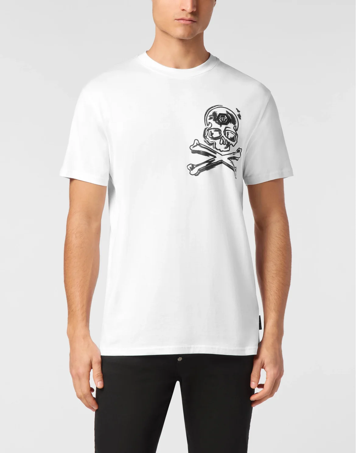 Jersey T-shirt Round Neck SS Skull & Bones, цвет: Белый