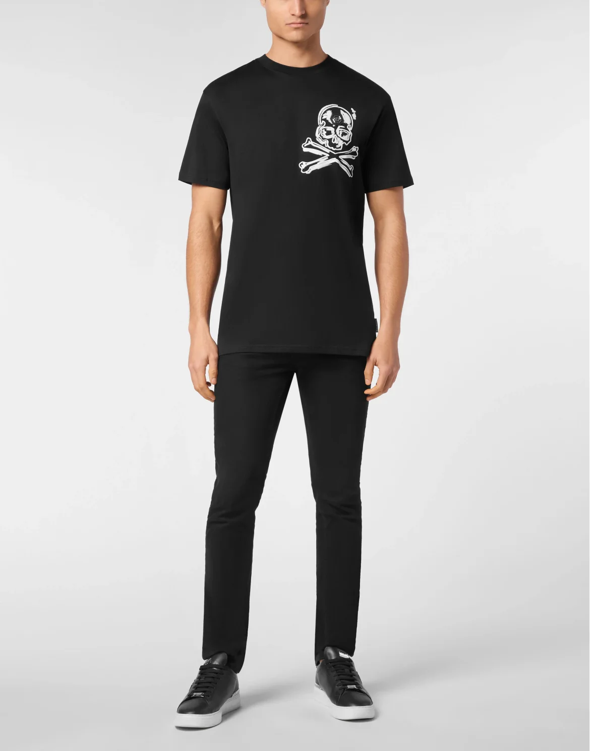 Jersey T-shirt Round Neck SS Skull & Bones, цвет: Черный