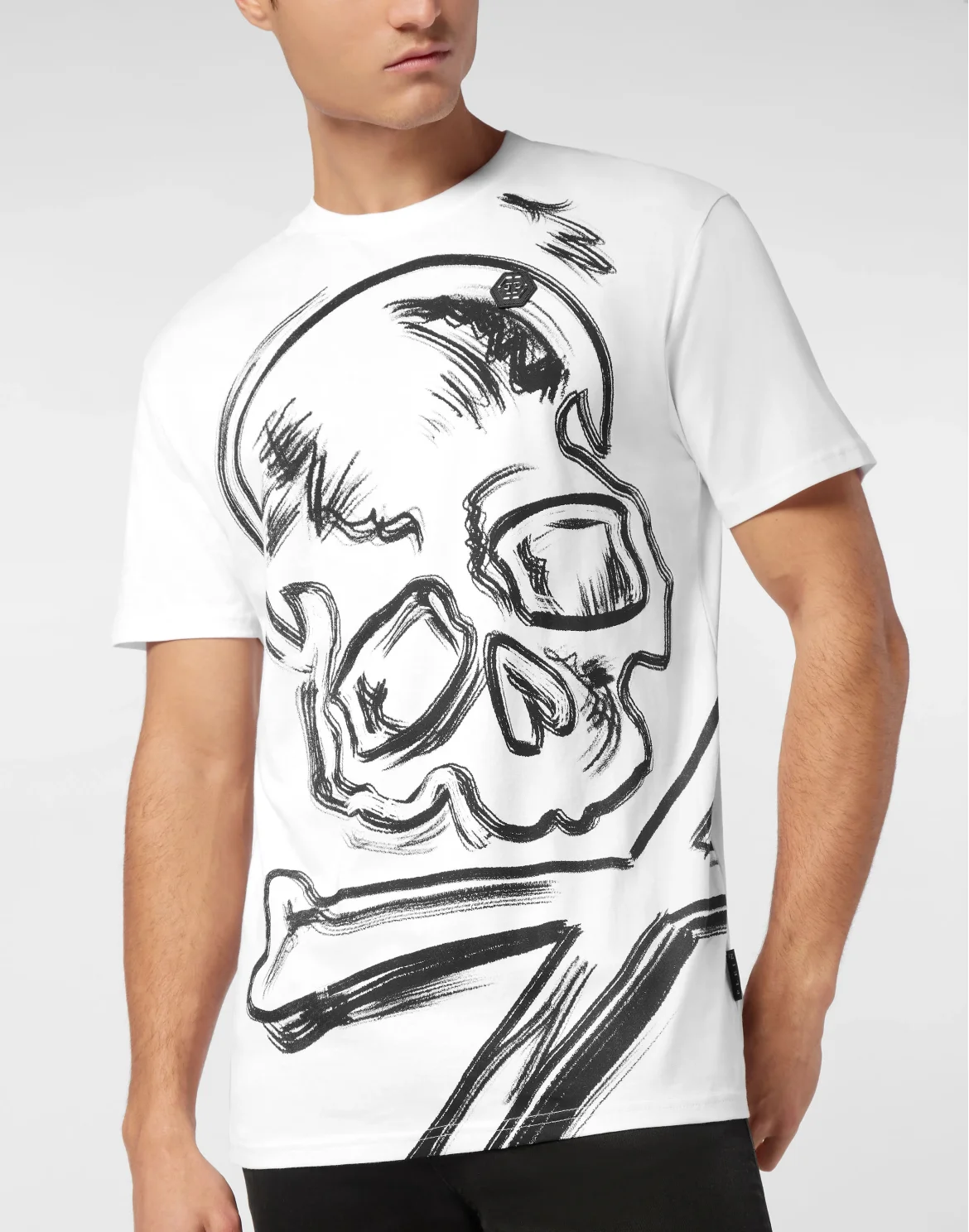 Jersey T-shirt Round Neck SS Skull&Bones, цвет: Белый