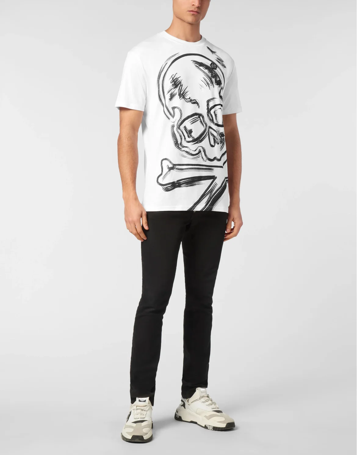 Jersey T-shirt Round Neck SS Skull&Bones, цвет: Белый