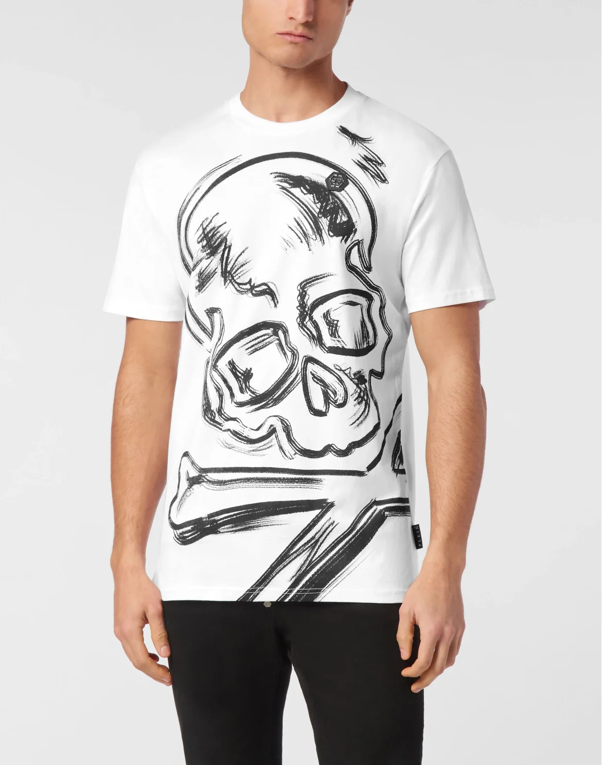 Jersey T-shirt Round Neck SS Skull&Bones, цвет: Белый