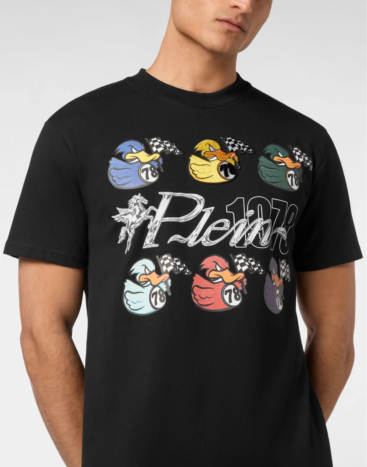 T-shirt Round Neck SS Tee Plein 1978 Duck, цвет: Черный